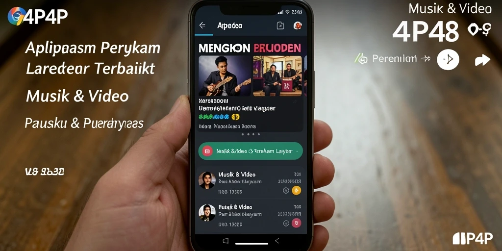 Antarmuka aplikasi 4P4P untuk perekaman layar yang intuitif dan mudah digunakan.