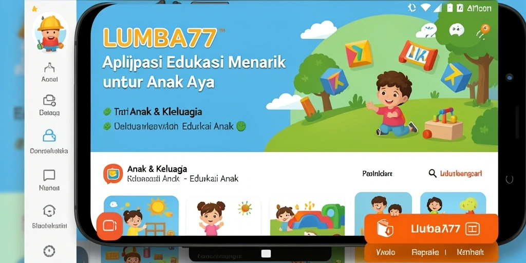 Antarmuka LUMBA77 yang ceria dan edukatif untuk anak-anak.