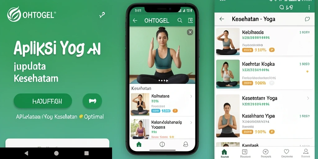 Antarmuka pengguna OHTOGEL yang ramah dan intuitif untuk latihan Yoga.