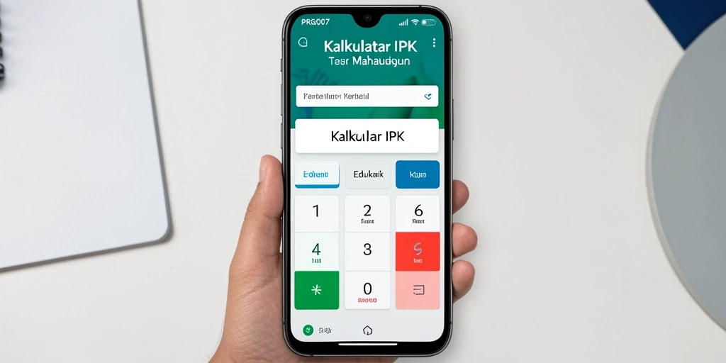 Tampilan antarmuka PRG007 dengan fitur Kalkulator IPK yang mudah digunakan.