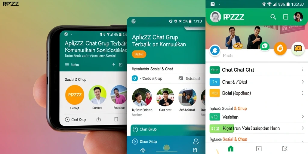 Tampilan antarmuka RPZZZ yang sederhana dan fungsional untuk Chat Grup.